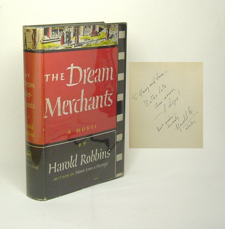 Item #12402 THE DREAM MERCHANTS. Signed. Harold Robbins