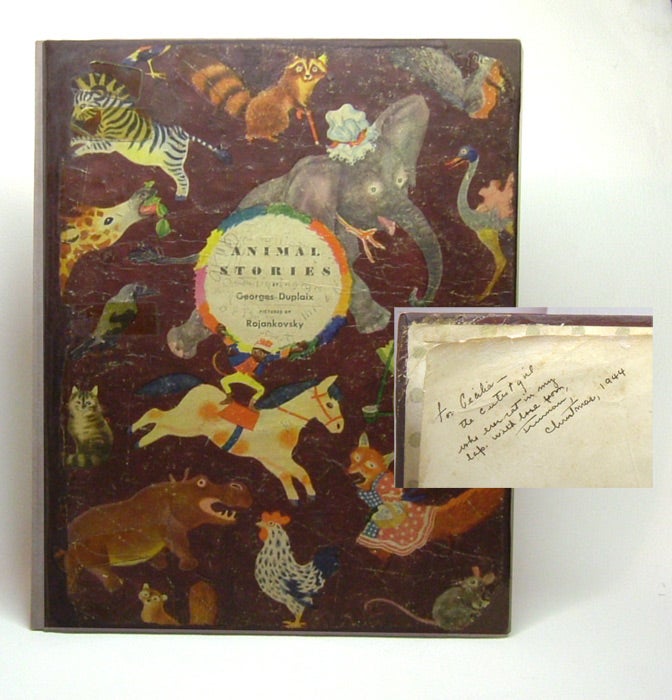 Item #15086 ANIMAL STORIES BY GEORGES DUPLAIX. Family Copy. Truman Capote.