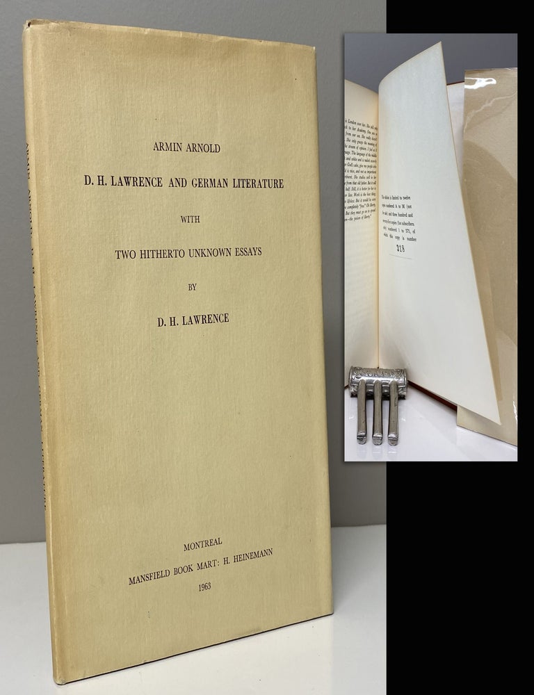 Item #17043 D. H. LAWRENCE AND GERMAN LITERATURE. WITH TWO HITHERTO UNKNOWN. D. H. Lawrence,...