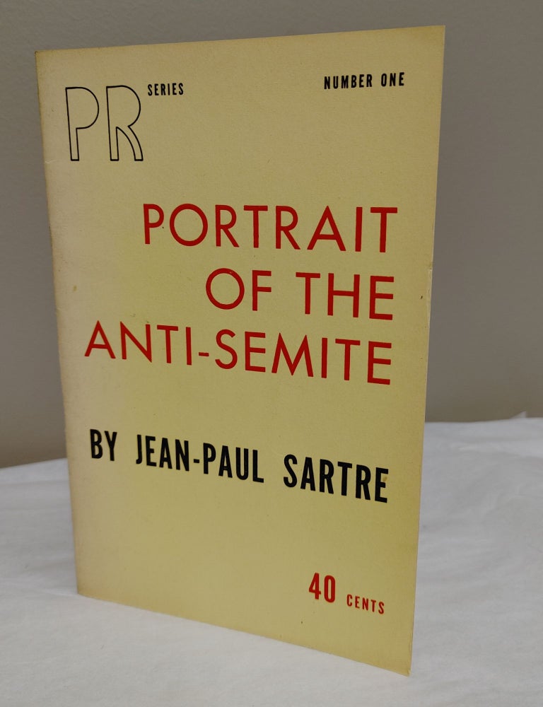 Item #19269 PORTRAIT OF THE ANTI-SEMITE. Jean-Paul Sartre