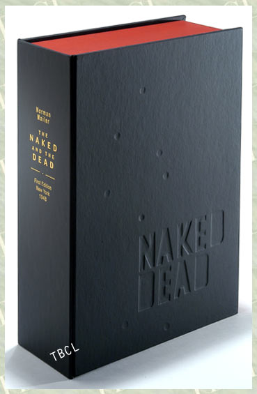 Item #19354 THE NAKED AND THE DEAD.Custom Collector's 'Sculpted' Clamshell Case. Norman Mailer.