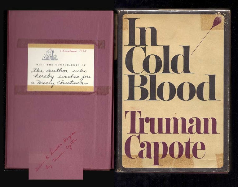 Item #20368 IN COLD BLOOD. Family Presentation Copy. Truman Capote.