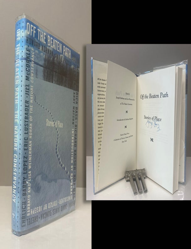 Item #20938 OFF THE BEATEN PATH: STORIES OF PLACE. Signed by Lopez. Barry. Barbato Lopez, Joseph,...