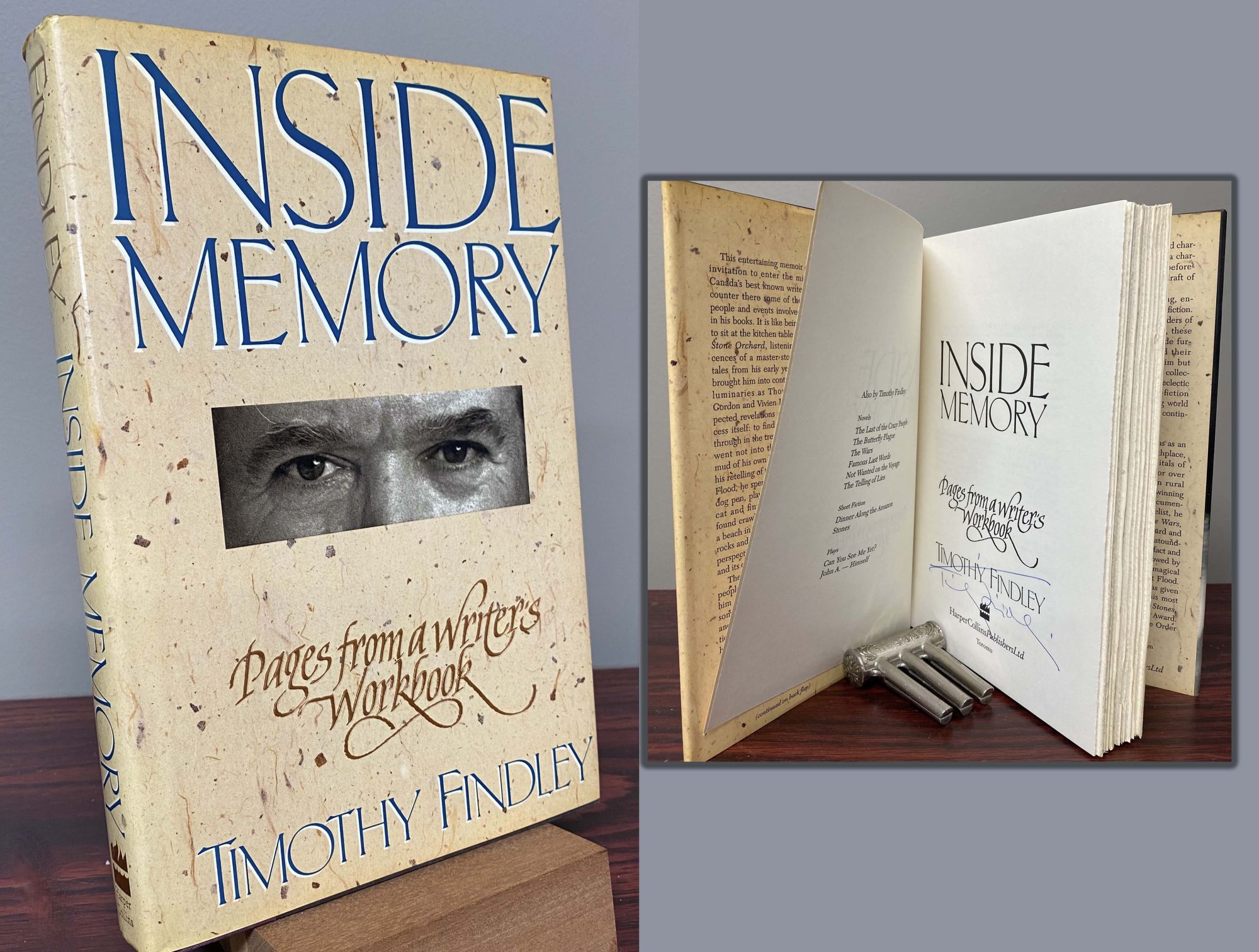 Findley, Timothy - Inside Memory. Pages from a Writer's Workbook. Signed by Timothy Findley