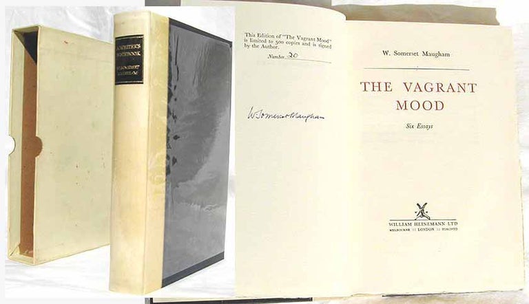 Item #26644 THE VAGRANT MOOD. SIX ESSAYS. Signed. W. Somerset Maugham