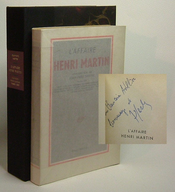 Item #26700 L'AFFAIRE HENRI MARTIN. COMMENTAIRE DE JEAN-PAUL SARTRE. Signed. Jean-Paul Sartre.