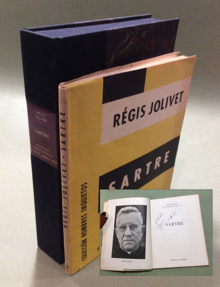 Item #26704 SARTRE. Signed. Jean-Paul Sartre, Régis Jolivet