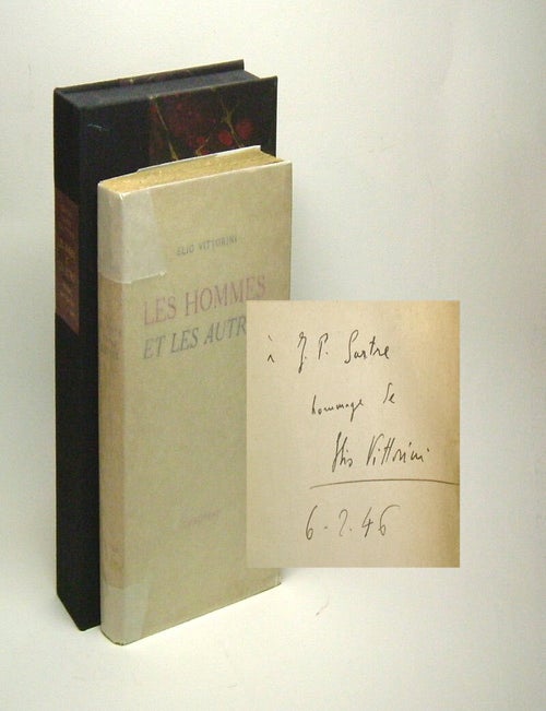 Item #26708 LES HOMMES ET LES AUTRES. (UOMINI E NO). Signed. Jean-Paul. Vittorini Sartre, Elio