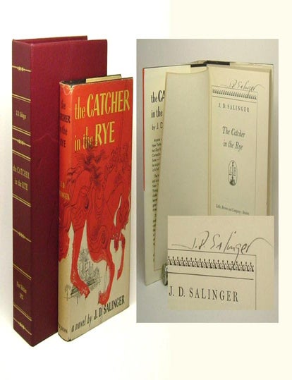 THE CATCHER IN THE RYE. Signed, J. D. Salinger