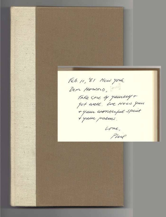 Item #27893 ASHES. POEMS NEW & OLD. Inscribed. Howard Moss, Philip Levine