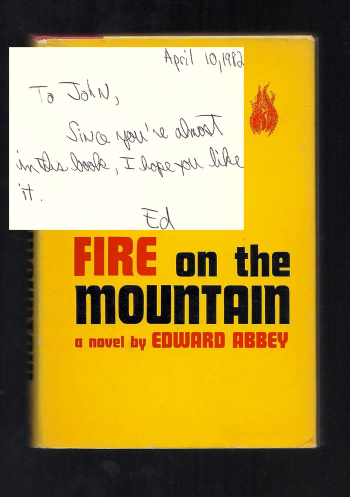 Item #28237 FIRE ON THE MOUNTAIN. Signed. Edward Abbey