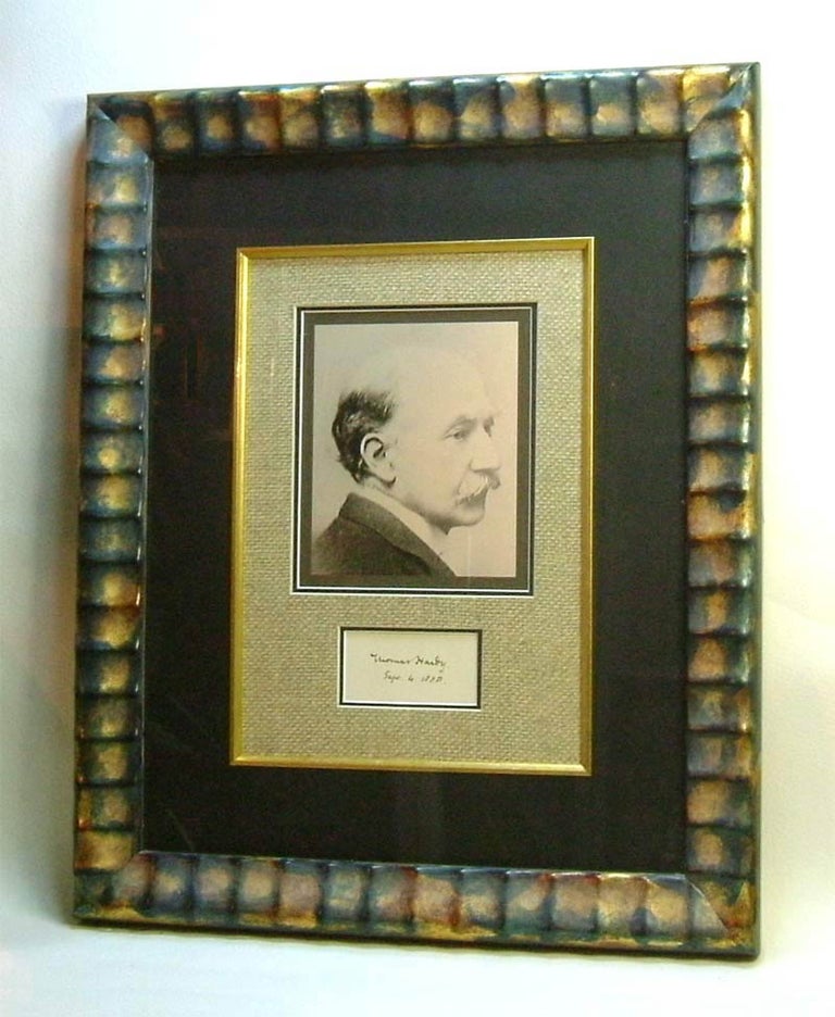 Item #29030 Original Autograph Display. Thomas Hardy.