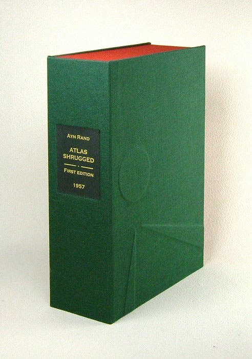 Item #29037 ATLAS SHRUGGED. Custom Collector's 'Sculpted' Clamshell Case Only. NO BOOK INCLUDED....