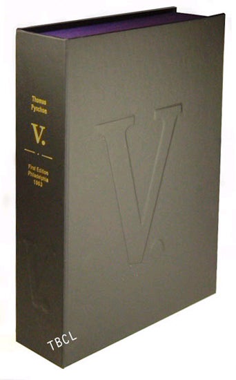 Item #29040 V. Custom Collector's 'Sculpted' Clamshell Case Only. Thomas Pynchon.