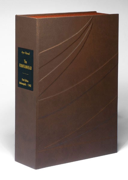 Item #29042 THE FOUNTAINHEAD. Custom Collector's 'Sculpted' Clamshell Case Only. Ayn Rand.