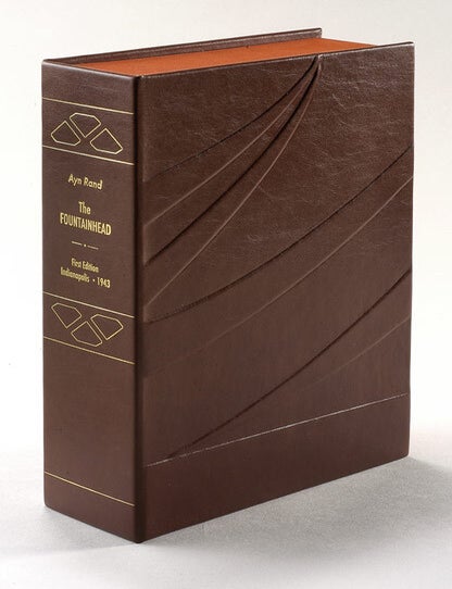 Item #29044 THE FOUNTAINHEAD. Custom Collector's 'Sculpted' Clamshell Case Only. Ayn Rand