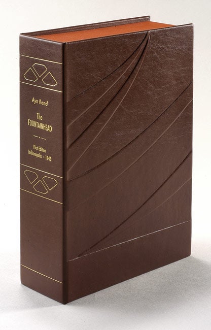 Item #29044 THE FOUNTAINHEAD. Custom Collector's 'Sculpted' Clamshell Case Only. Ayn Rand.