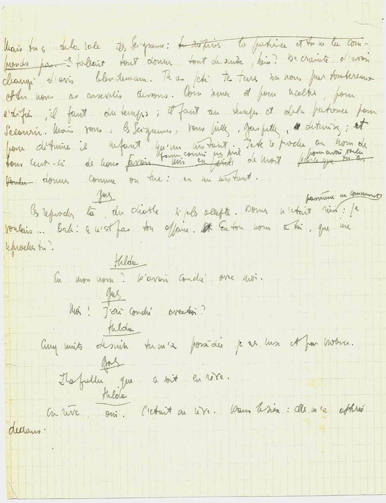 Item #29536 Le Diable et Le Bon Dieu. Manuscript. Jean-Paul Sartre