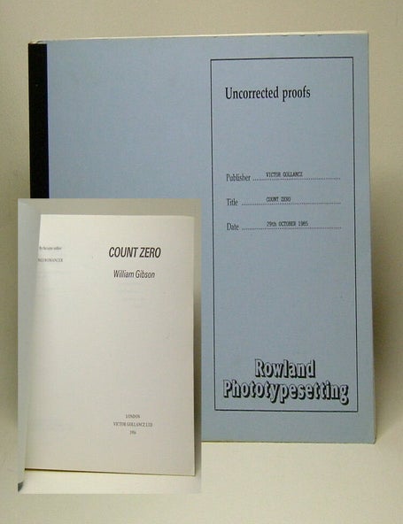 Item #29586 COUNT ZERO. William Gibson