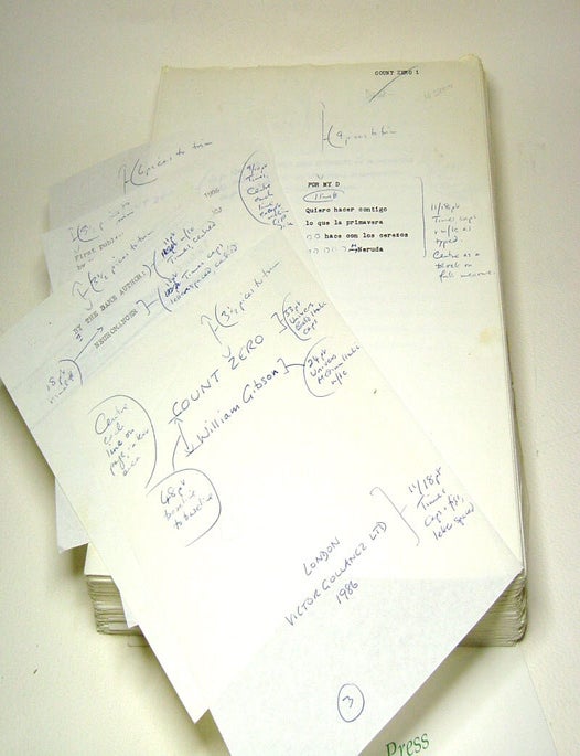 Item #29587 COUNT ZERO. William Gibson