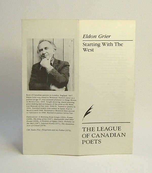 Item #29736 STARTING WITH THE WEST. Eldon Grier.