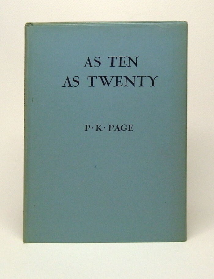 Item #29774 AS TEN AS TWENTY. P. K Page