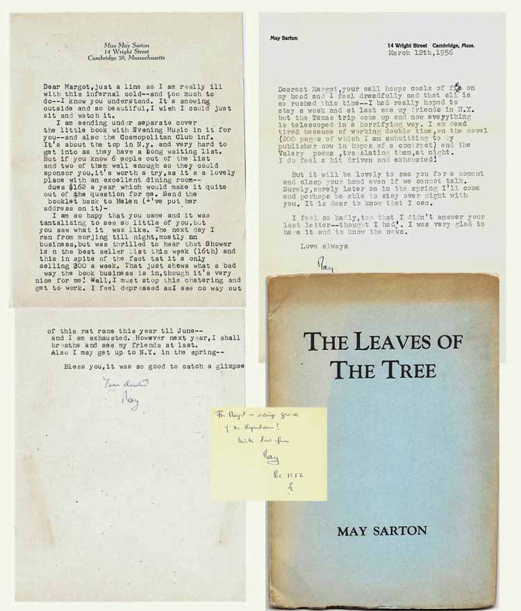 Item #30722 THE LEAVES OF THE TREE. Signed. May Sarton