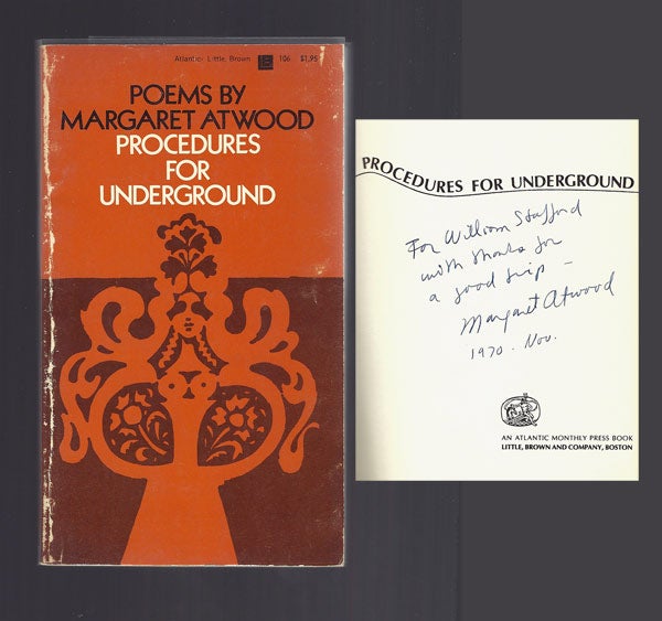 Item #30745 PROCEDURES FOR UNDERGROUND. Signed. Margaret Atwood.