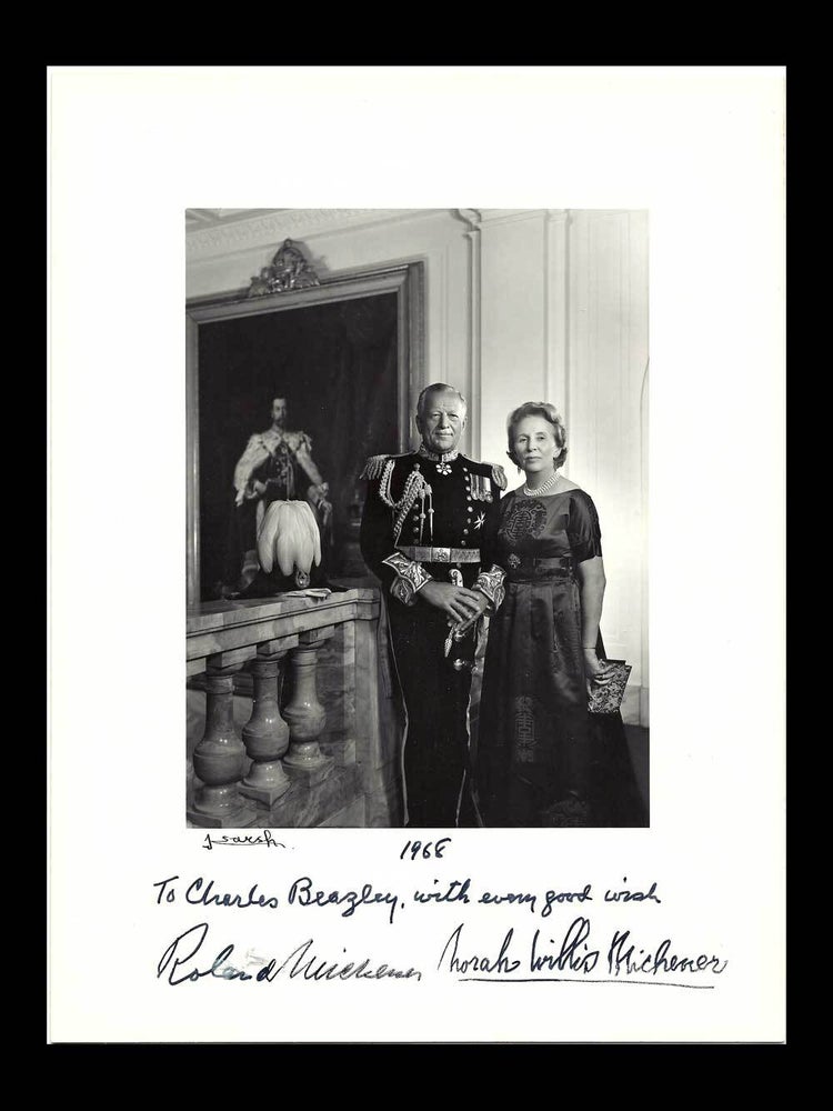 Item #30791 ORIGINAL PHOTOGRAPH of THE RIGHT HONOURABLE ROLAND MICHENER. Signed. Yousuf Karsh