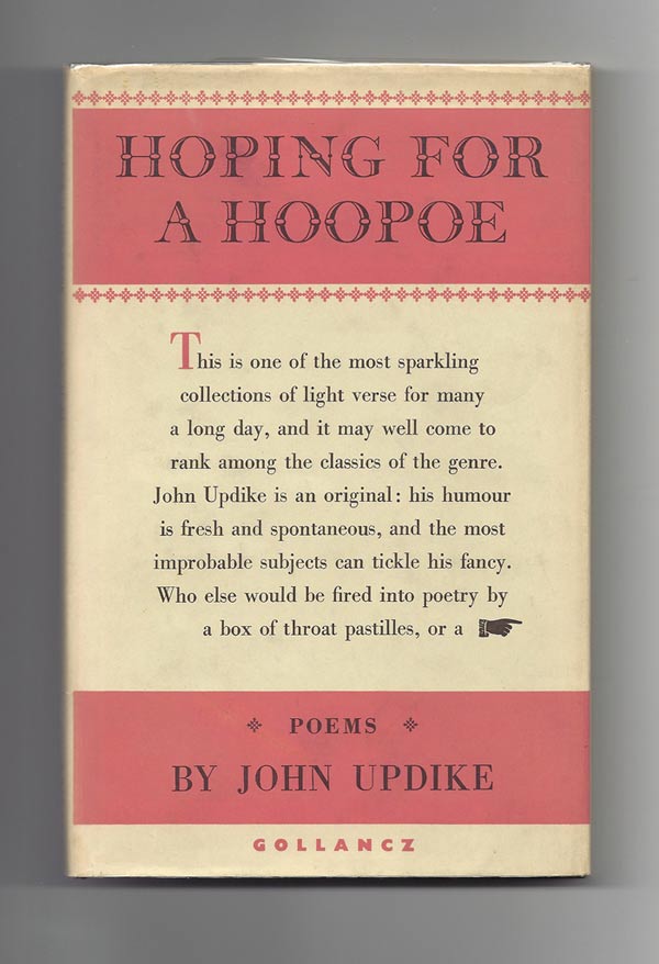 Item #30802 HOPING FOR A HOOPOE. POEMS. John Updike