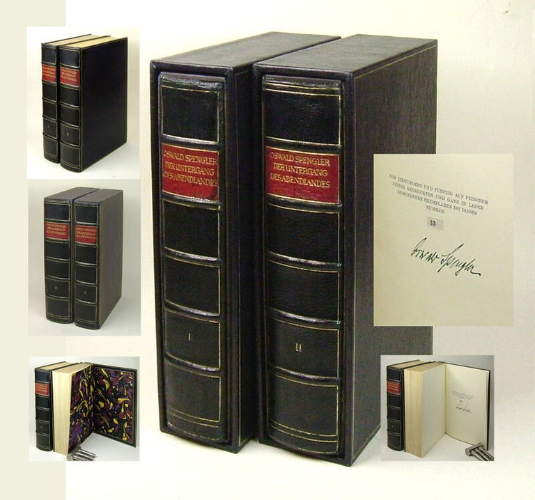 Item #30922 DER UNTERGANG DES ABENDLANDES. Signed. Oswald Spengler