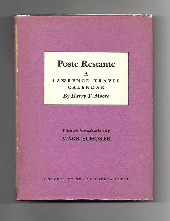 Item #31317 POSTE RESTANTE. A Lawrence Travel Calendar. D. H. Lawrence, Harry T. Moore