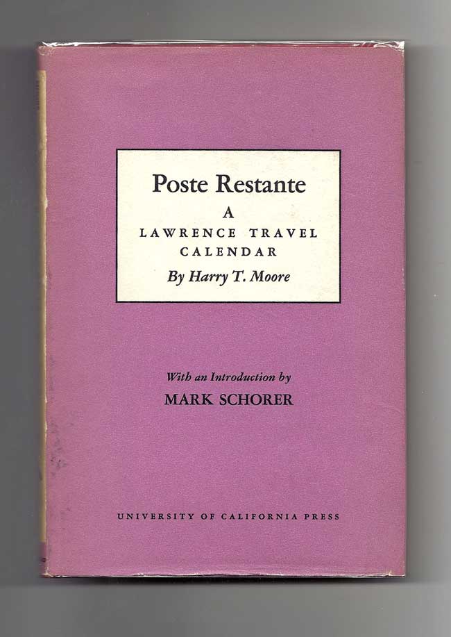 Item #31317 POSTE RESTANTE. A Lawrence Travel Calendar. D. H. Lawrence, Harry T. Moore