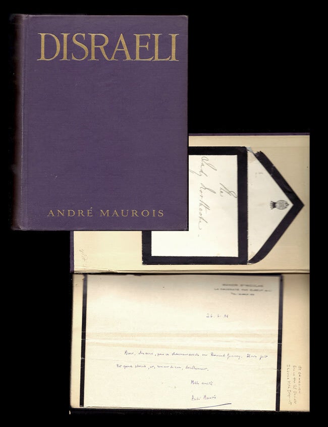 Item #31383 DISRAELI. Signed. Andre Maurois, Pseud. of: ÉMILE SALOMON WILHELM HERZOG