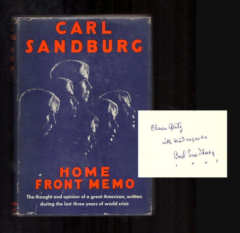 Item #31397 HOME FRONT MEMO. Carl Sandburg.