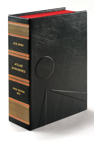Item #31473 ATLAS SHRUGGED. Custom Collector's 'Sculpted' Clamshell Case Only. Ayn Rand.