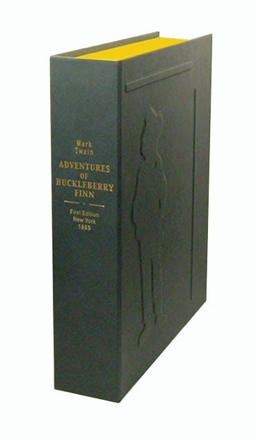 Item #31492 THE ADVENTURES OF HUCKLEBERRY FINN [TOM SAWYER'S COMRADE] Custom Clamshell Case. Samuel Langhorne Clemens, Mark Twain.