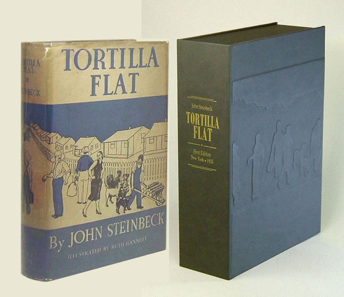 Item #31497 TORTILLA FLAT. Custom Collector's 'Sculpted' Clamshell Case. John Steinbeck