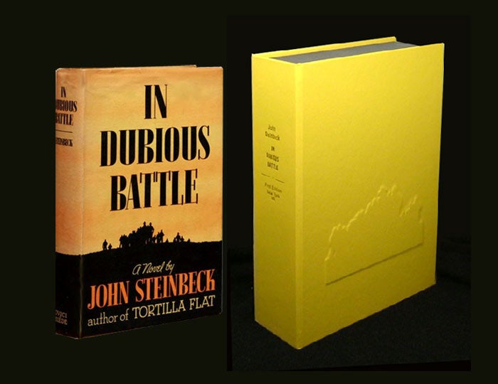 Item #31501 IN DUBIOUS BATTLE. Custom Collector's 'Sculpted' Clamshell Case. John Steinbeck