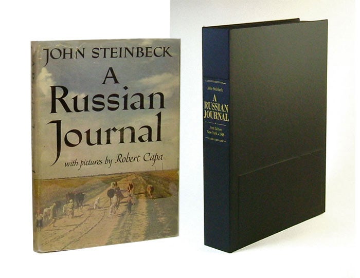 Item #31503 A RUSSIAN JOURNAL. Custom Collector's 'Sculpted' Clamshell Case. John Steinbeck.