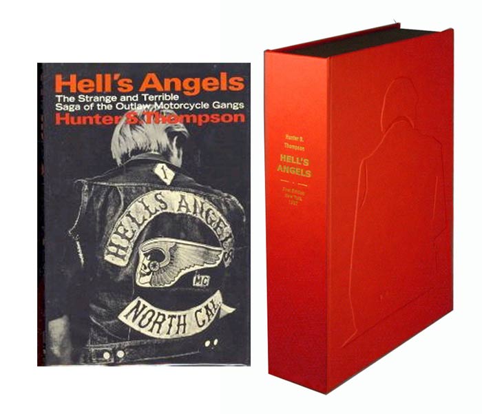 Item #31514 HELL'S ANGELS Custom Collector's 'Sculpted' Clamshell Case. Hunter S. Thompson