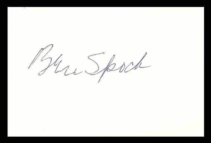 Item #31642 Original Signature. Benjamin McLane Spock