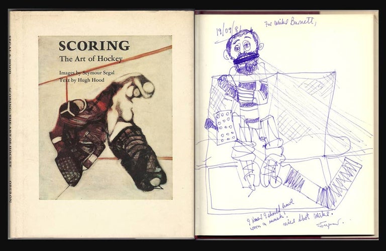 Item #31816 SCORING The Art Of Hockey. Signed & with Drawing. Hugh. Segal Hood, Seymour.
