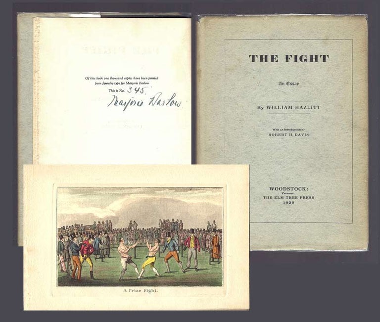 Item #31845 THE FIGHT: AN ESSAY. William Hazlitt.
