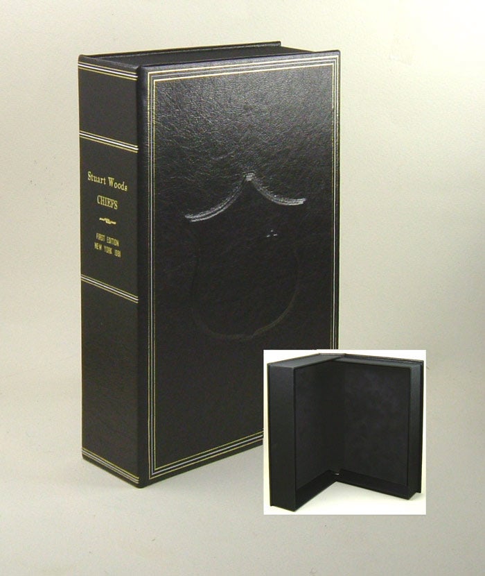 Item #32138 CHIEFS. Leather Custom Clamshell Case Only. Stuart Woods.