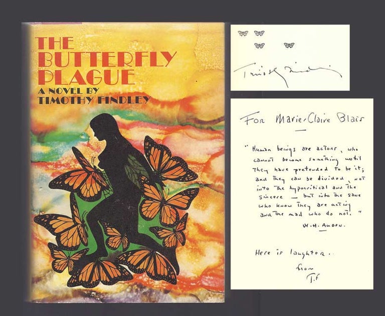 Item #32175 THE BUTTERFLY PLAGUE. Inscribed. Timothy Findley.
