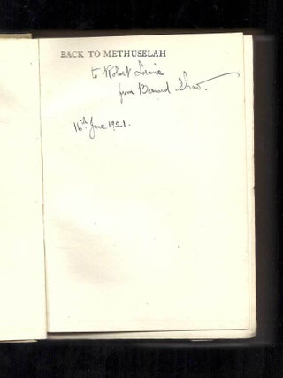 BACK TO METHUSELAH. A Metabiological Pentateuch. Inscribed.