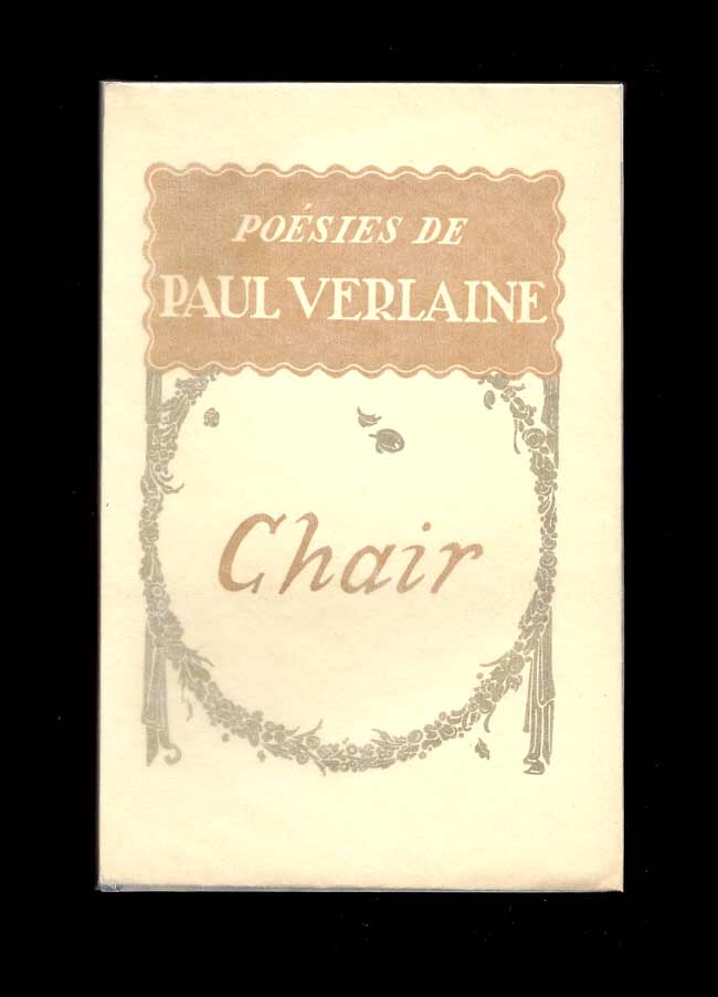 Item #32292 CHAIR. Bookseller Image Chair. [Poésies de Paul Verlaine]. Paul Verlaine.