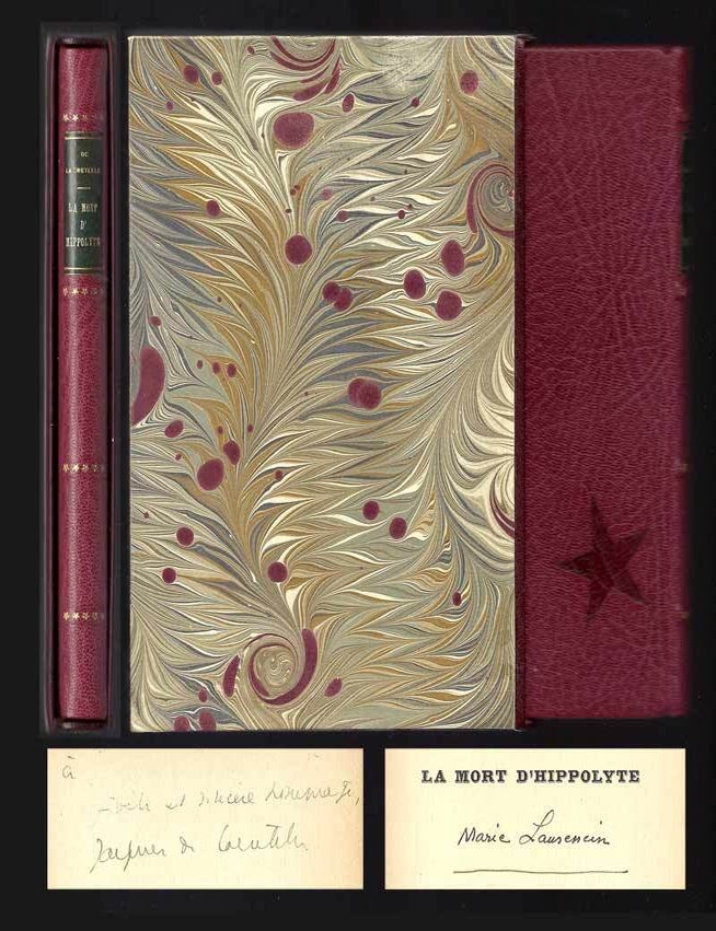 Item #32346 LA MORT D'HIPPOLYTE. Inscribed / avec envoi. Jacques de Lacretelle, Marie Laurencin
