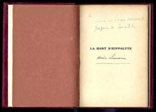 LA MORT D'HIPPOLYTE. Inscribed / avec envoi.